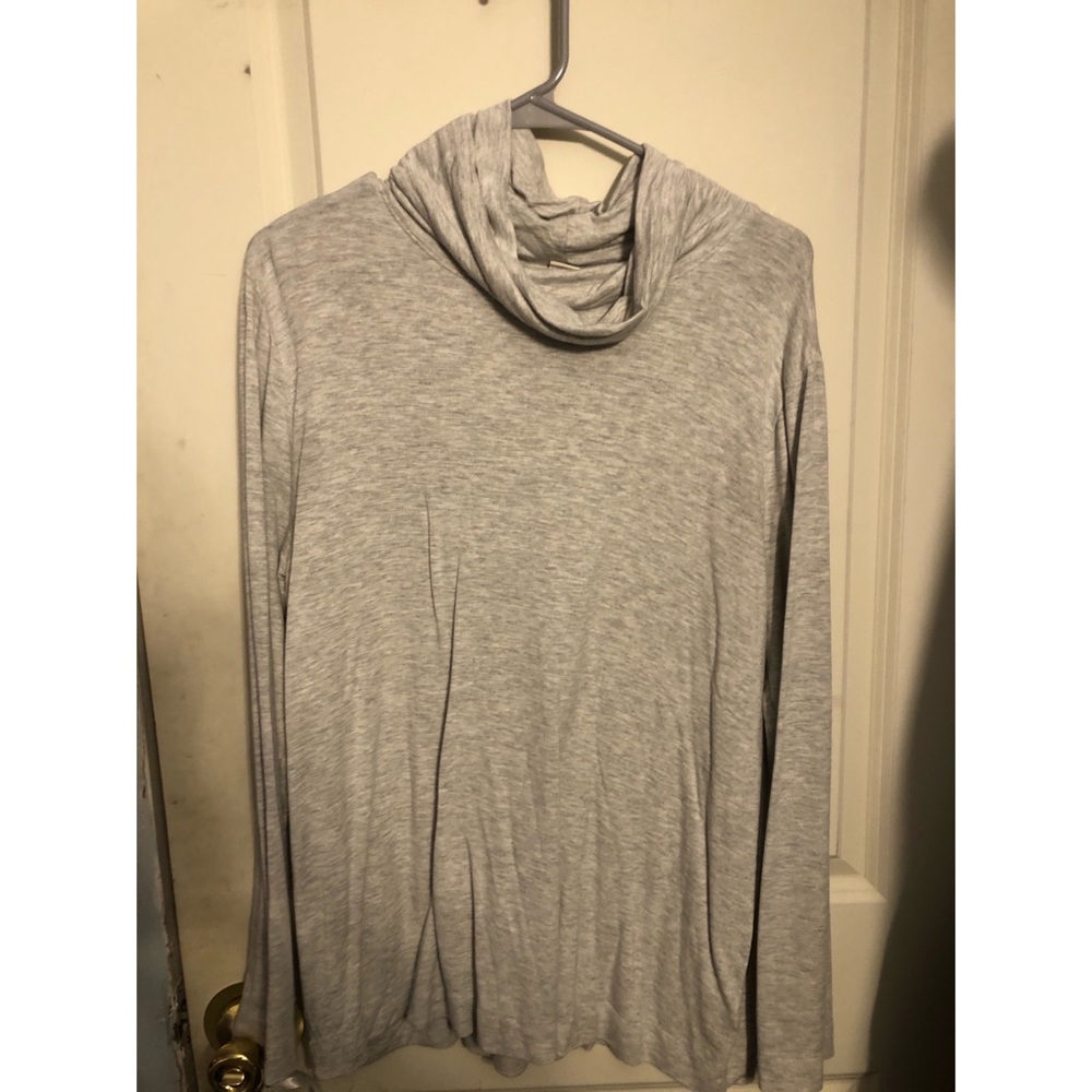Heather Grey Cowl Neck Long Sleeve